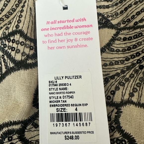 NWT Lilly Pulitzer Nanci Skirted Floral Romper Size 4 - Picture 9 of 12